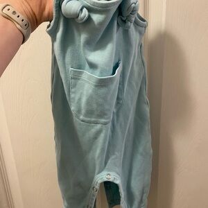 Kate quinn Light Blue Baby Romper with Pocket
